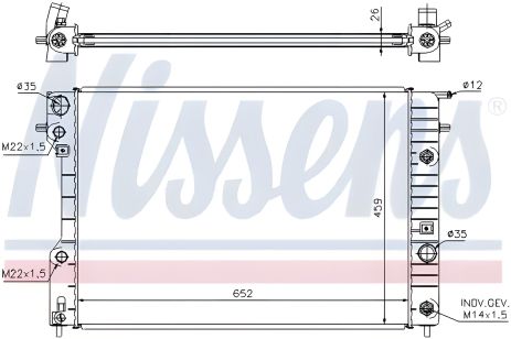 Радиатор для двигателя VAUXHALL & OPEL OMEGA, NISSENS (63072A)