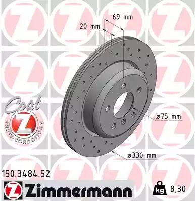 BRAKE BMW 5, Zimmermann (150348452)