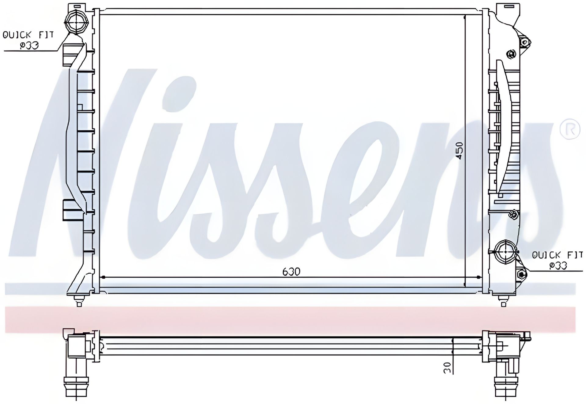 Охолодження двигуна радіатор AUDI A6, NISSENS (60422A) Охолодження двигуна радіатор AUDI A6, NISSENS (60422A)
