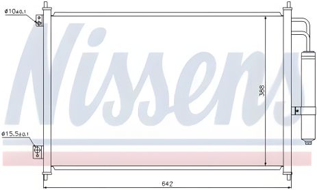 Конденсор кондиционера NISSAN X-TRAIL, NISSENS (940121) Конденсор кондиционера NISSAN X-TRAIL, NISSENS (940121)