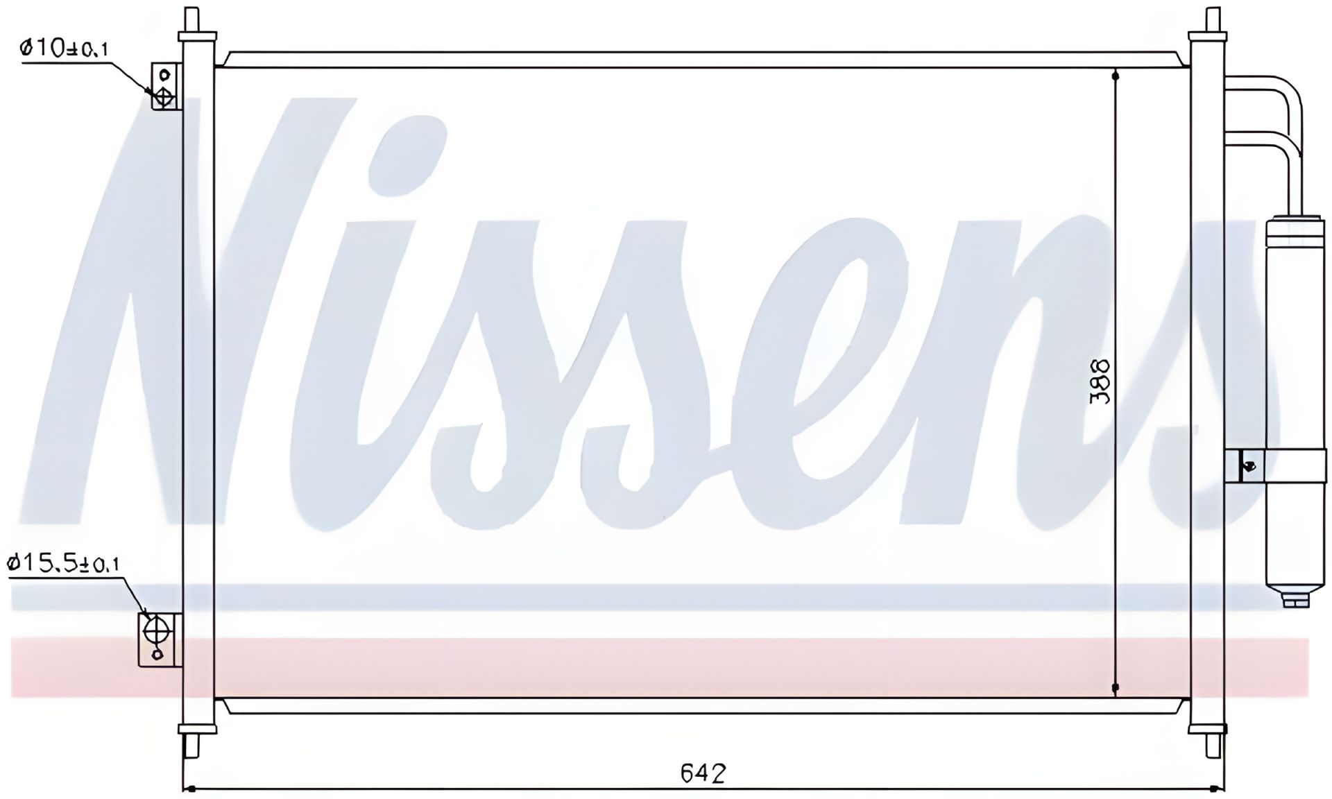 Конденсор кондиціонера радіатор NISSAN X-TRAIL, NISSENS (940121) Конденсор кондиціонера радіатор NISSAN X-TRAIL, NISSENS (940121)