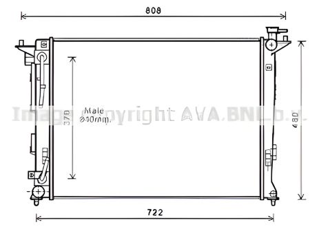 Двигуна охолодження радіатор KIA SPORTAGE, HYUNDAI ix35, AVA COOLING (HY2283) Двигуна охолодження радіатор KIA SPORTAGE, HYUNDAI ix35, AVA COOLING (HY2283)