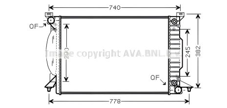 Радіатор для охолодження двигуна SKODA SUPERB, AUDI A4, AVA COOLING (AI2207) Радіатор для охолодження двигуна SKODA SUPERB, AUDI A4, AVA COOLING (AI2207)