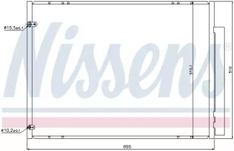Радиатор, конденсор кондиционера LEXUS RX, NISSENS (940298)