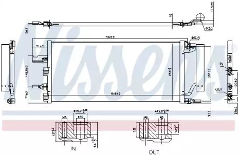 Радиатор, конденсор кондиционера BMW X1, MINI MINI, NISSENS (940759)