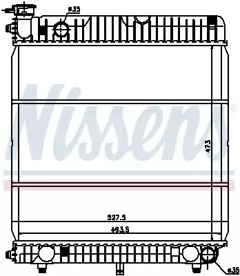 Радиатор охлаждения двигателя MERCEDES-BENZ T1/TN, NISSENS (62635)