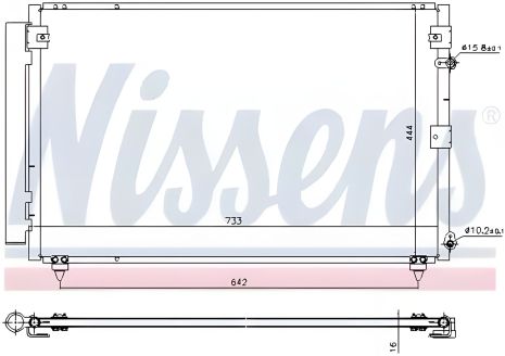 Радіатор-конденсор кондиціонера LEXUS LS, NISSENS (940433)