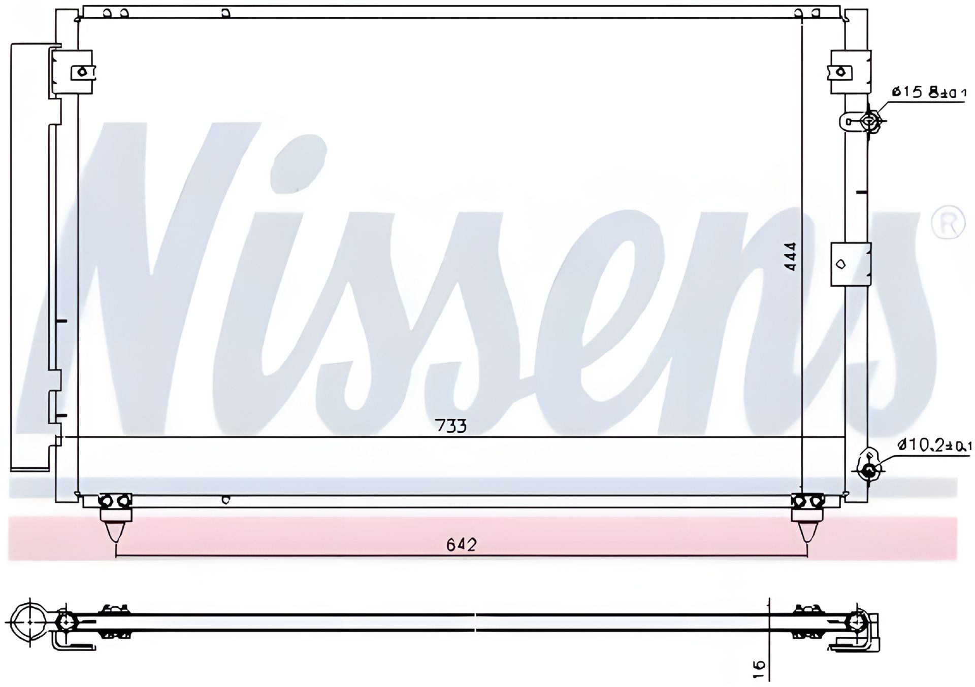 Радіатор-конденсор кондиціонера LEXUS LS, NISSENS (940433) Радіатор-конденсор кондиціонера LEXUS LS, NISSENS (940433)