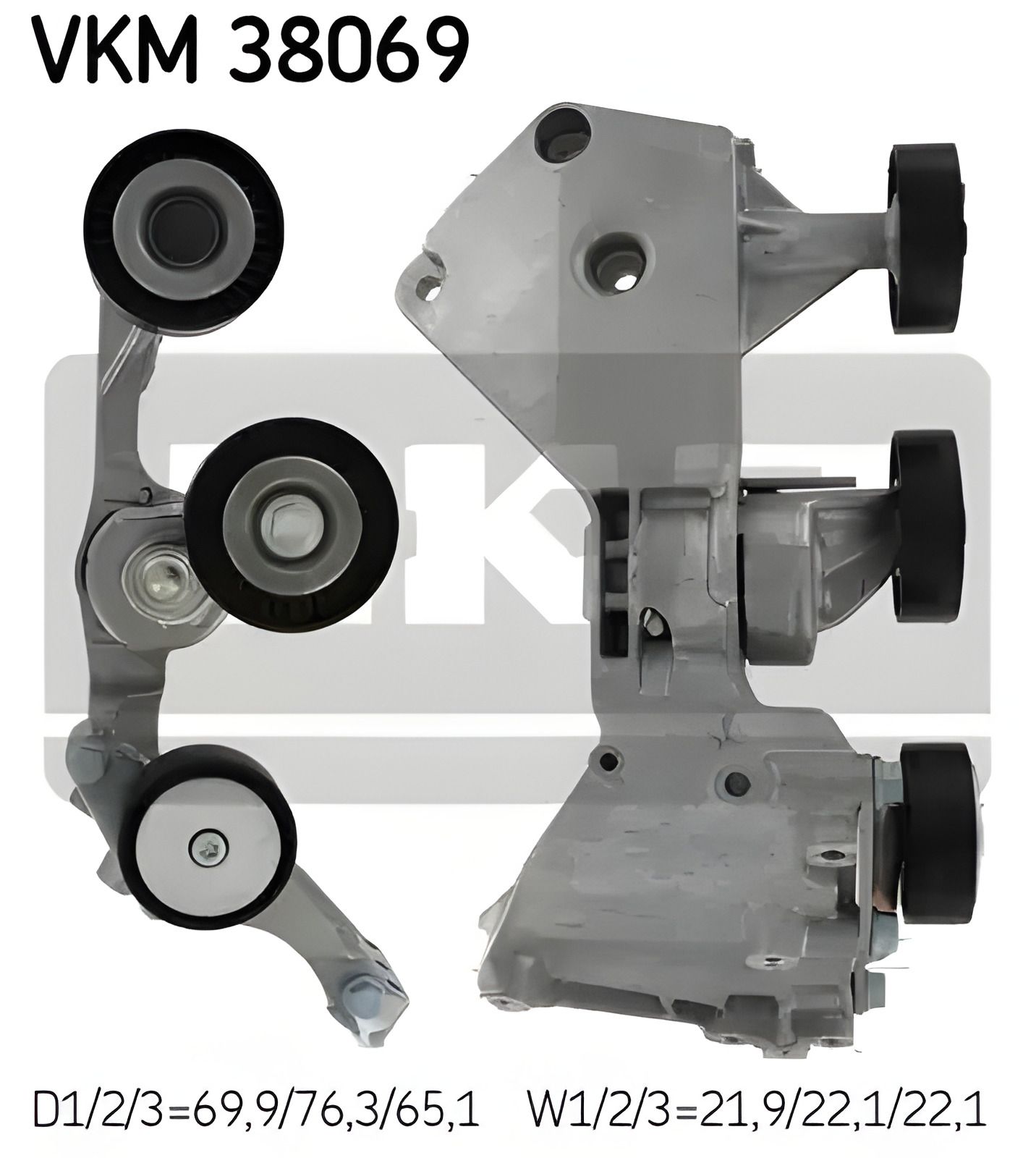 Натяжной ролик поликлинового ремня MERCEDES-BENZ VANEO, SKF (VKM38069) Натяжной ролик поликлинового ремня MERCEDES-BENZ VANEO, SKF (VKM38069)