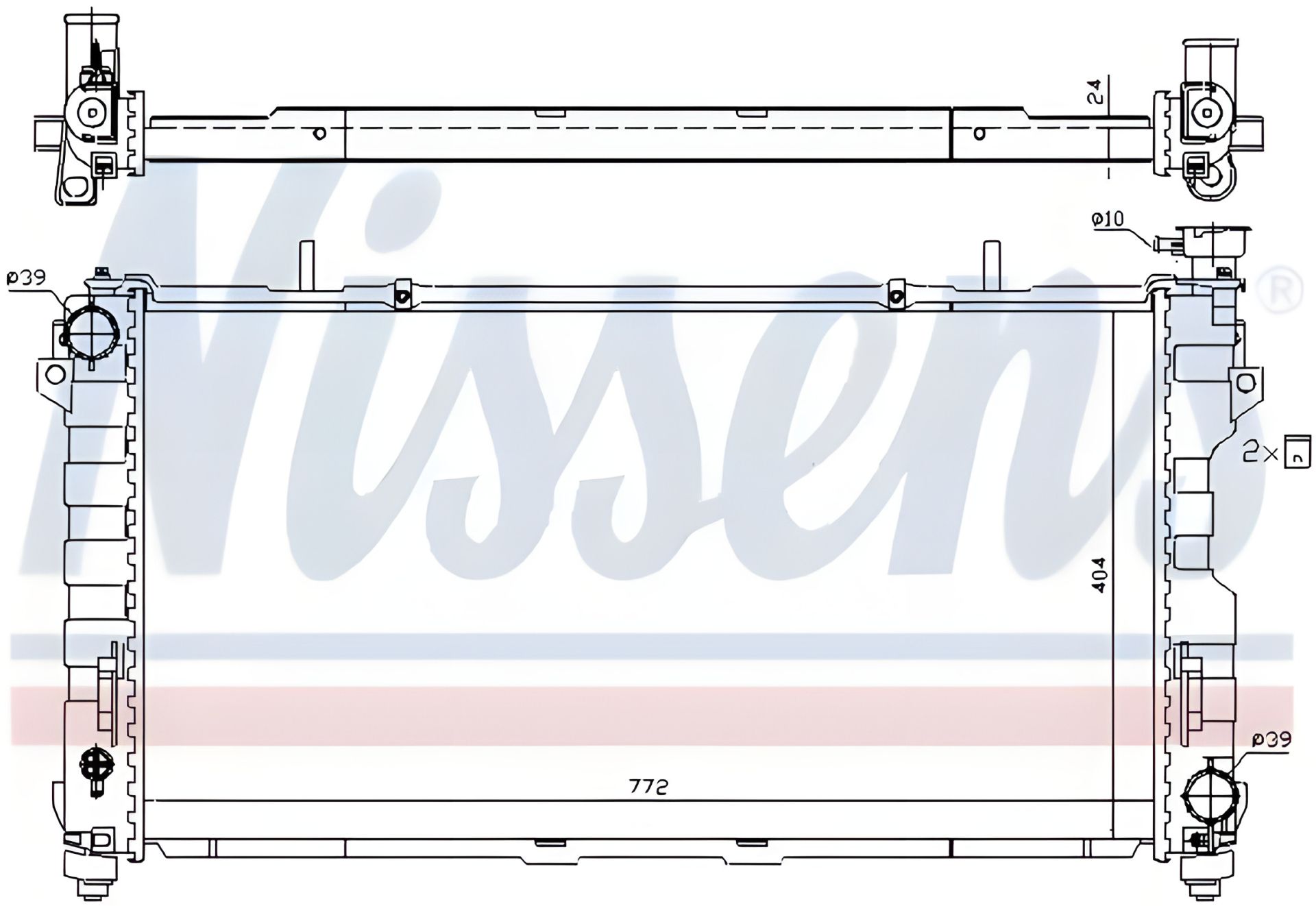 Радіатор двигуна охолодження DODGE CARAVAN, CHRYSLER VOYAGER, NISSENS (61005) Радіатор двигуна охолодження DODGE CARAVAN, CHRYSLER VOYAGER, NISSENS (61005)
