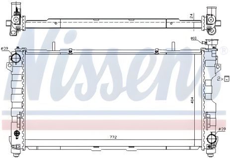 Радіатор охолодження двигуна DODGE CARAVAN, CHRYSLER VOYAGER, NISSENS (61005) Радіатор охолодження двигуна DODGE CARAVAN, CHRYSLER VOYAGER, NISSENS (61005)