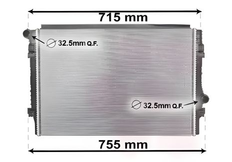 SKODA KODIAQ, SEAT LEON Радіатор охолодження двигуна Van Wezel (58002336)
