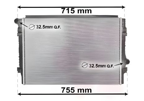 SKODA KODIAQ, SEAT LEON Радіатор охолодження двигуна Van Wezel (58002336)