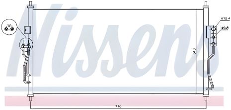 Конденсор кондиціонера радіатор NISSAN ALMERA, NISSENS (940363)