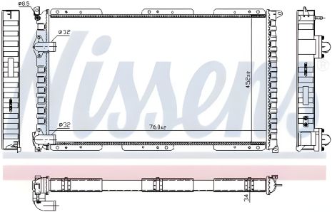 Радиатор охлаждения двигателя VAUXHALL MOVANO, OPEL MOVANO, NISSENS (63922)