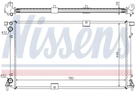 Охолоджувальний радіатор двигуна NISSAN PRIMASTAR, OPEL VIVARO, NISSENS (63818A) Охолоджувальний радіатор двигуна NISSAN PRIMASTAR, OPEL VIVARO, NISSENS (63818A)