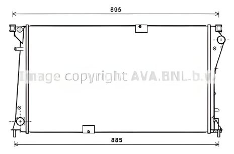 Двигателя охлаждения радиатор для NISSAN PRIMASTAR, OPEL VIVARO, AVA COOLING (RTA2490)