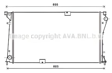 Охолодження двигуна радіатор NISSAN PRIMASTAR, OPEL VIVARO, AVA COOLING (RTA2490)