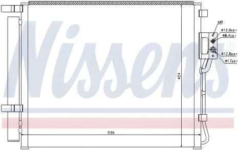 Конденсор кондиціонера радіатор HYUNDAI SANTA FE, NISSENS (940209)