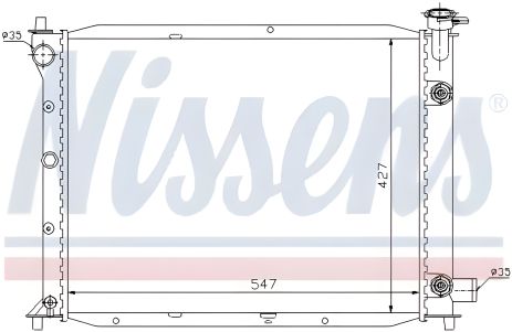 Охлаждающий радиатор двигателя FORD USA, NISSENS (62016) Охлаждающий радиатор двигателя FORD USA, NISSENS (62016)