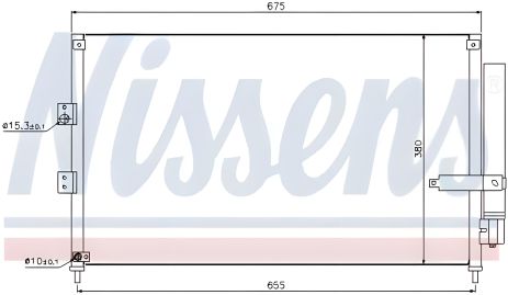 Конденсор кондиціонера HONDA CIVIC, радіатор NISSENS (940197)