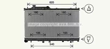 Радіатор охолодження двигуна AVA COOLING (SU2110)