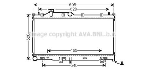 Радіатор охолодження двигуна AVA COOLING (SU2110)