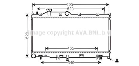 Двигунний радіатор охолодження від AVA COOLING (SU2110) Двигунний радіатор охолодження від AVA COOLING (SU2110)