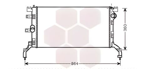 Автомобильный радиатор охлаждения для RENAULT LATITUDE, Van Wezel (43002415)