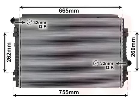 Двигательный радиатор охлаждения SEAT ATECA, VW TIGUAN, Van Wezel (03012711) Двигательный радиатор охлаждения SEAT ATECA, VW TIGUAN, Van Wezel (03012711)