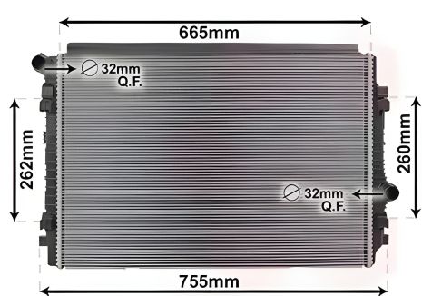 Радіатор охолодження двигуна для SEAT ATECA, VW TIGUAN, від Van Wezel (03012711) Радіатор охолодження двигуна для SEAT ATECA, VW TIGUAN, від Van Wezel (03012711)