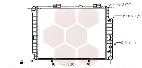 Радіатор охолодження двигуна для MERCEDES-BENZ E-CLASS, Van Wezel (30002189)
