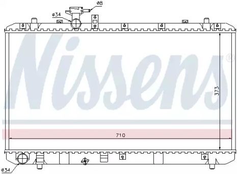 Радиатор охлаждения двигателя SUZUKI SX4, FIAT SEDICI, NISSENS (64197)