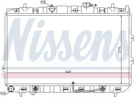 Радиатор охлаждения двигателя KIA CERATO, NISSENS (66649)