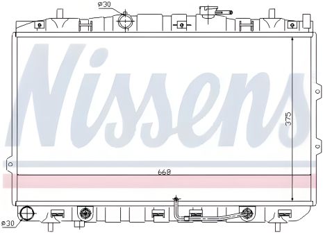 Радіатор охолодження двигуна для KIA CERATO, NISSENS (66649)