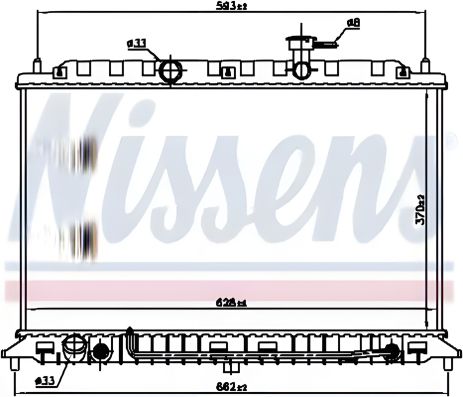 Радіатор охолодження двигуна для KIA RIO, NISSENS (66687) Радіатор охолодження двигуна для KIA RIO, NISSENS (66687)