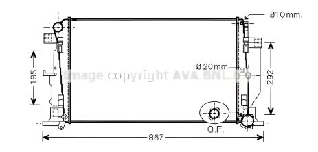 Engine Cooling Radiator for MERCEDES-BENZ SPRINTER, AVA COOLING (MS2444) Engine Cooling Radiator for MERCEDES-BENZ SPRINTER, AVA COOLING (MS2444)