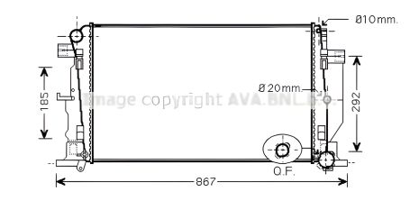Engine Cooling Radiator for MERCEDES-BENZ SPRINTER, AVA COOLING (MS2444) Engine Cooling Radiator for MERCEDES-BENZ SPRINTER, AVA COOLING (MS2444)