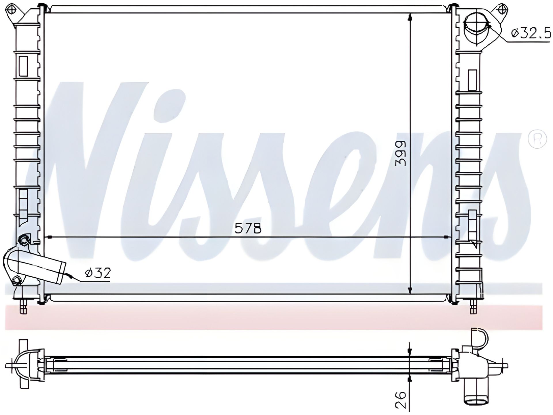 Радіатор охолодження двигуна MINI, NISSENS (69703A) - Compact Cooler Радіатор охолодження двигуна MINI, NISSENS (69703A) - Compact Cooler
