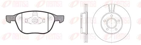 Комплект дискових гальм, 2 диски + 4 колодки VOLVO C70, FORD C-MAX, REMSA (8108200) Комплект дискових гальм, 2 диски + 4 колодки VOLVO C70, FORD C-MAX, REMSA (8108200)
