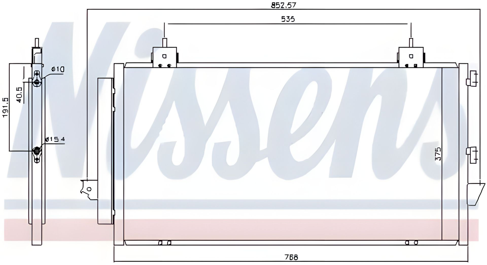 Конденсор кондиціонера TOYOTA RAV4, NISSENS (94741) Конденсор кондиціонера TOYOTA RAV4, NISSENS (94741)