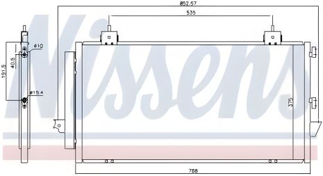 Радиатор, конденсор кондиционера TOYOTA RAV4, NISSENS (94741)