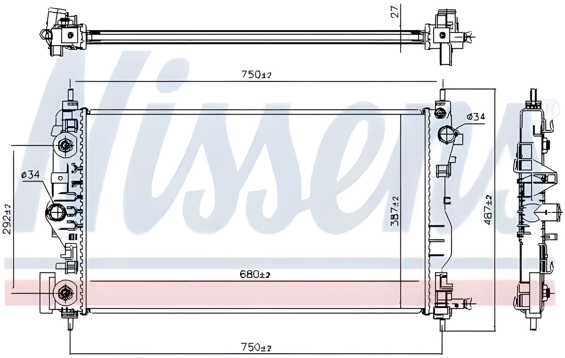 Радіатор NISSENS охолодження двигуна CHEVROLET ORLANDO (61707) Радіатор NISSENS охолодження двигуна CHEVROLET ORLANDO (61707)