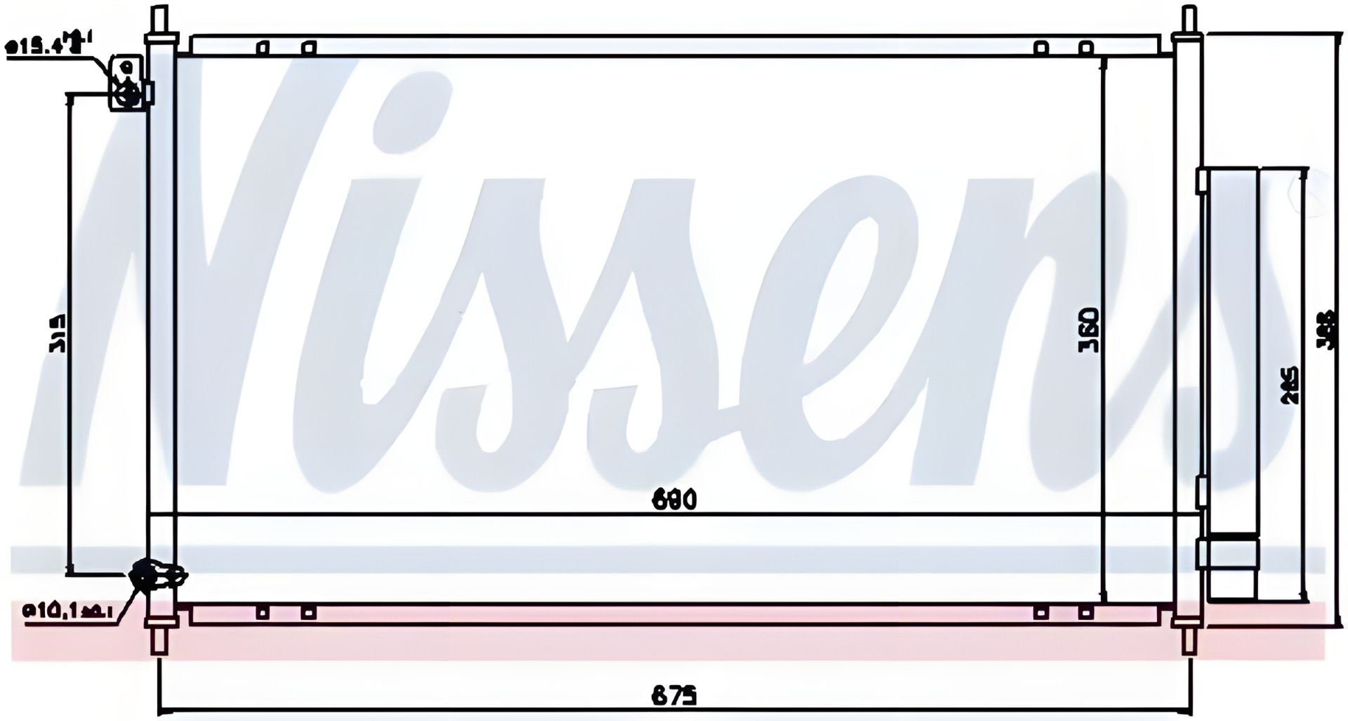 Конденсор кондиціонера для HONDA ACCORD від NISSENS (94732) Конденсор кондиціонера для HONDA ACCORD від NISSENS (94732)