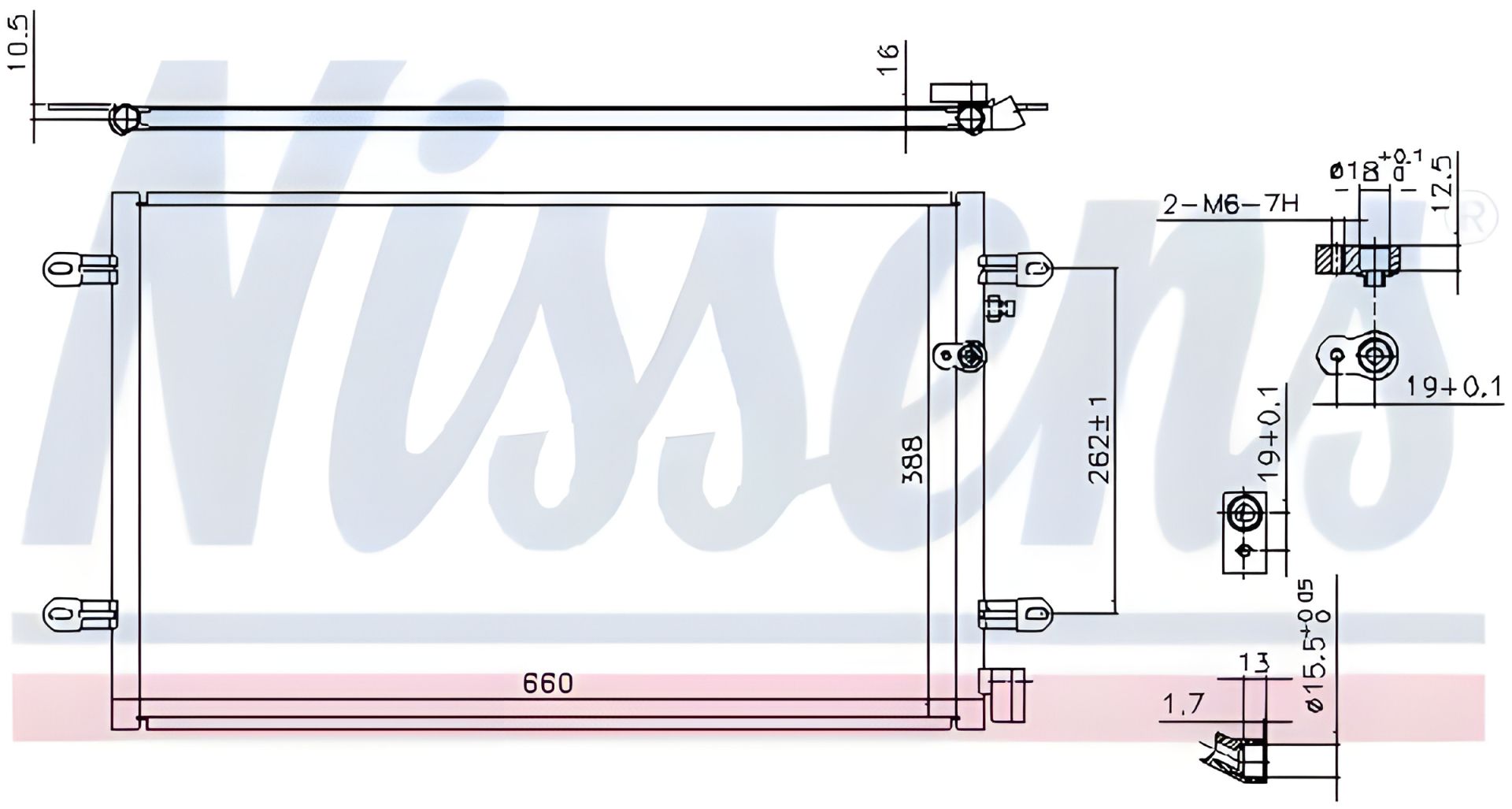 Конденсор кондиціонера радіатор AUDI A6, NISSENS (94695) Конденсор кондиціонера радіатор AUDI A6, NISSENS (94695)