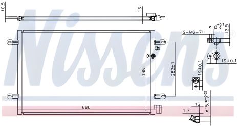 Конденсор кондиціонера радіатор AUDI A6, NISSENS (94695)