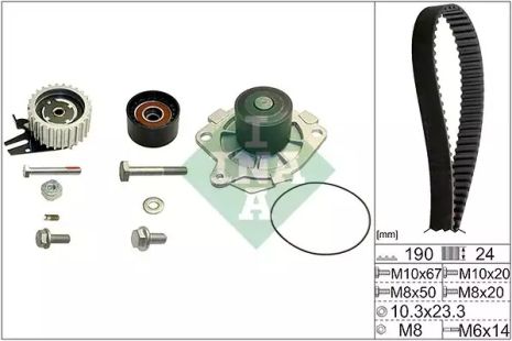 Помпа + комплект ременя ГРМ SUZUKI SX4, ALFA ROMEO, INA (530062430)