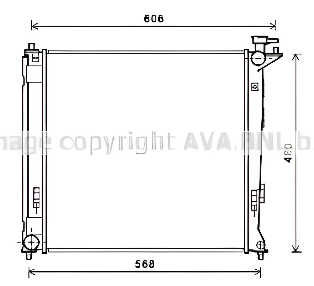 Двигательный радиатор KIA SPORTAGE, HYUNDAI ix35, AVA COOLING (HY2284) Двигательный радиатор KIA SPORTAGE, HYUNDAI ix35, AVA COOLING (HY2284)