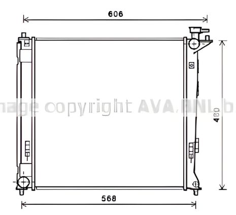 Охолодження двигуна радіатор KIA SPORTAGE, HYUNDAI ix35, AVA COOLING (HY2284)