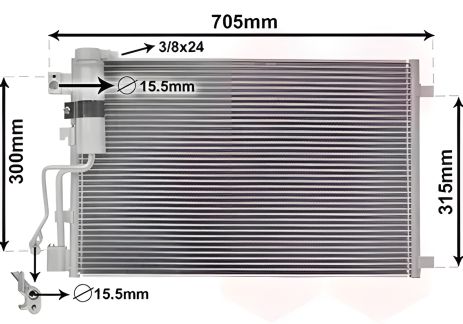 Радіатор-конденсор кондиціонера NISSAN QASHQAI, Van Wezel (13005283) Радіатор-конденсор кондиціонера NISSAN QASHQAI, Van Wezel (13005283)